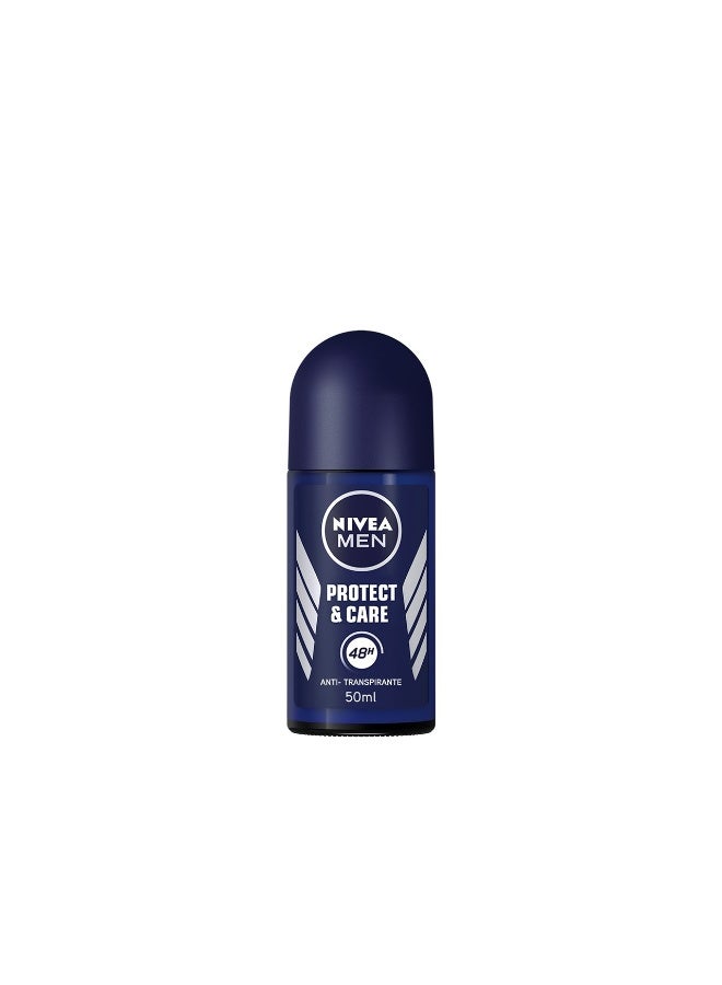 Nivea Men Protect & Care Deodorant Anti-Transpirant 48H Roll-On 50 ml - Image 1